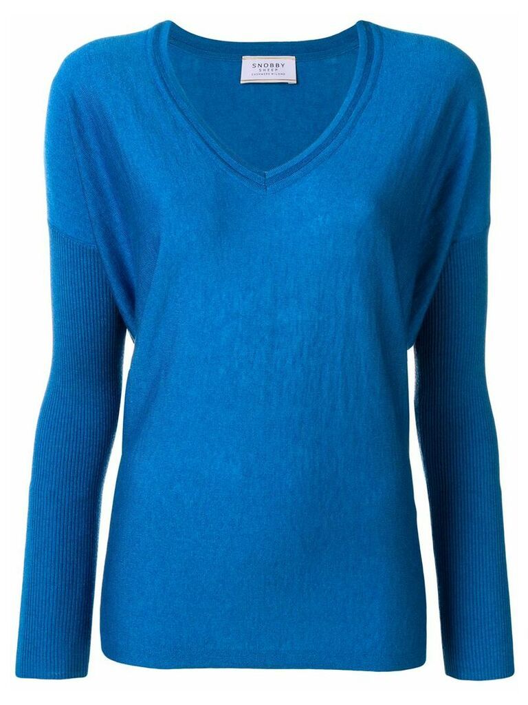 Snobby Sheep v-neck sweater - Blue