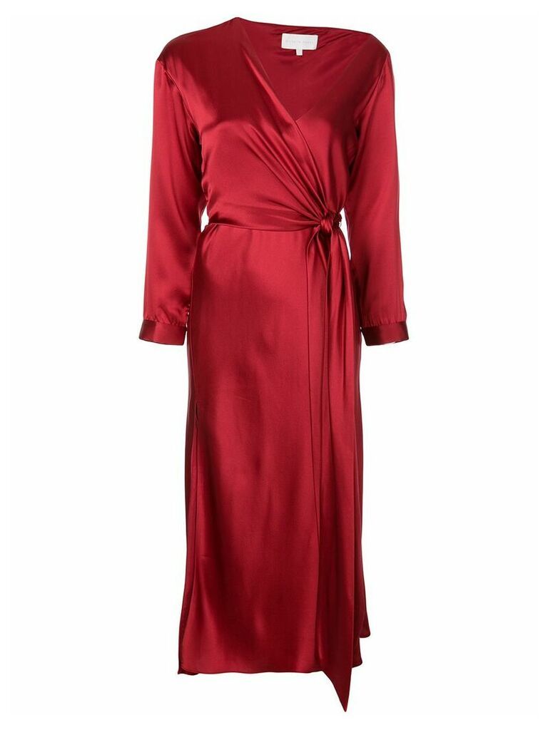 Michelle Mason asymmetric midi dress - Red