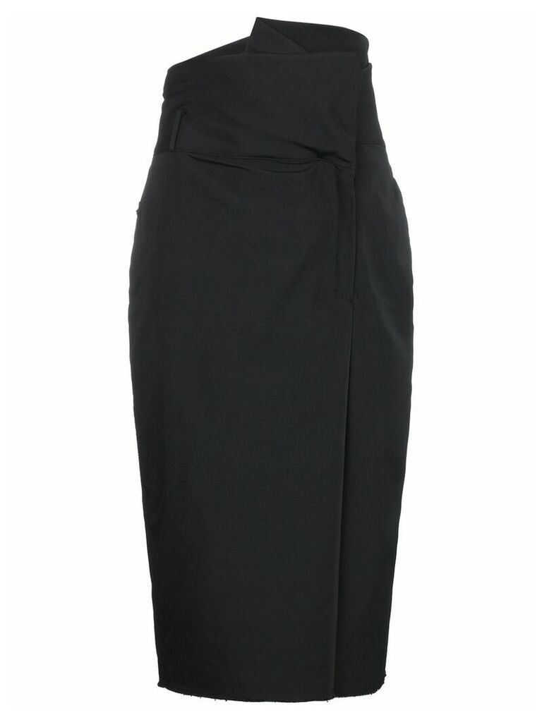 AMBUSH High Waisted Midi Skirt - Black