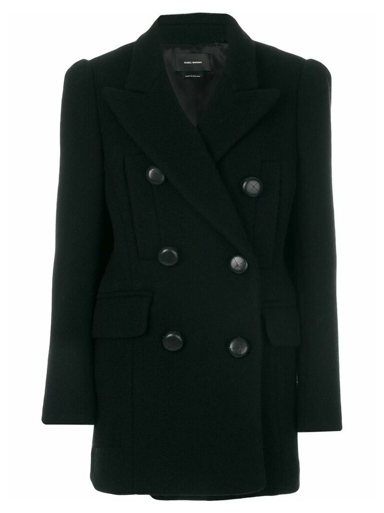 Isabel Marant Lea double breasted coat - Black