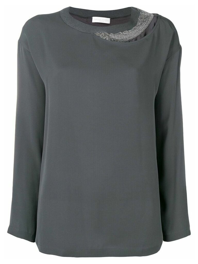 Fabiana Filippi embellished detail blouse - Grey