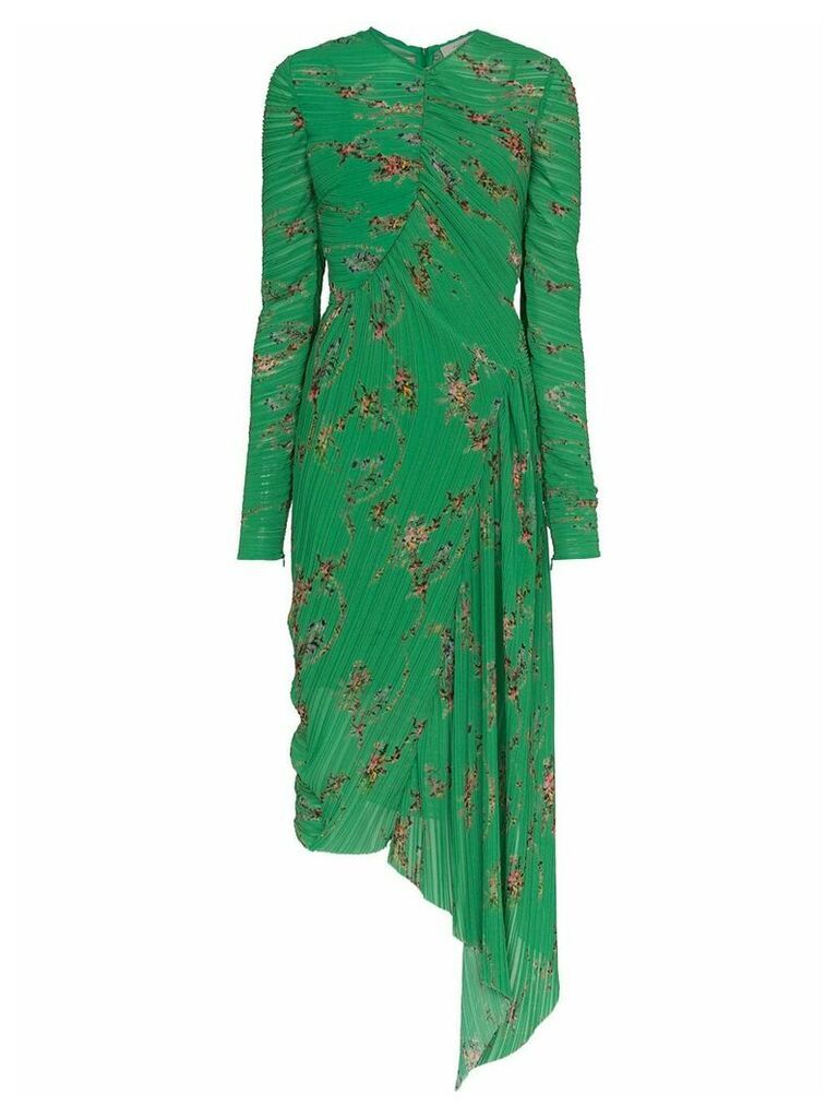 Preen By Thornton Bregazzi Teresa micro pleat floral print dress -
