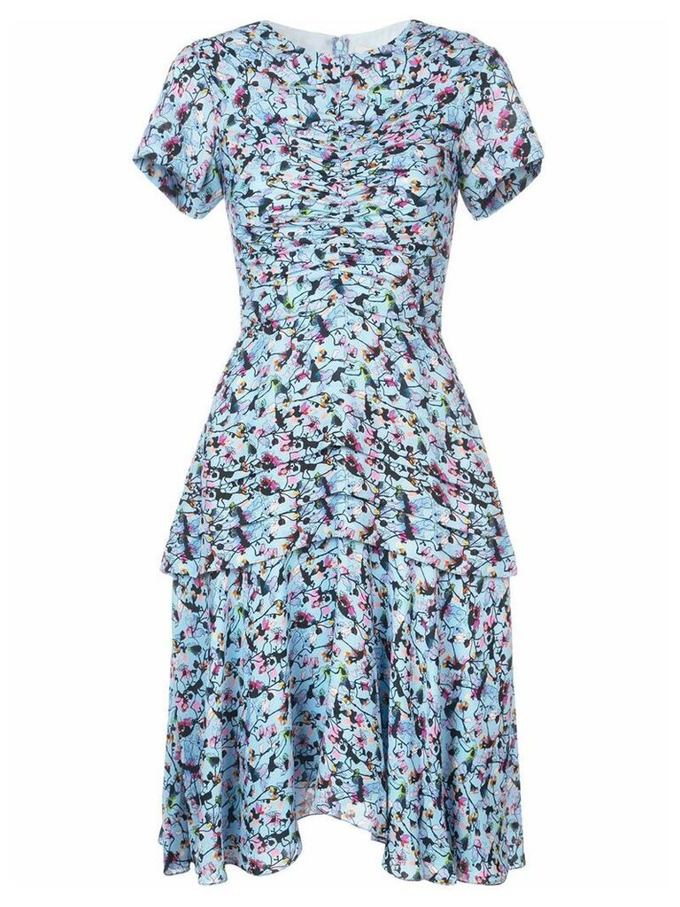 Jason Wu Collection gathered floral dress - Blue
