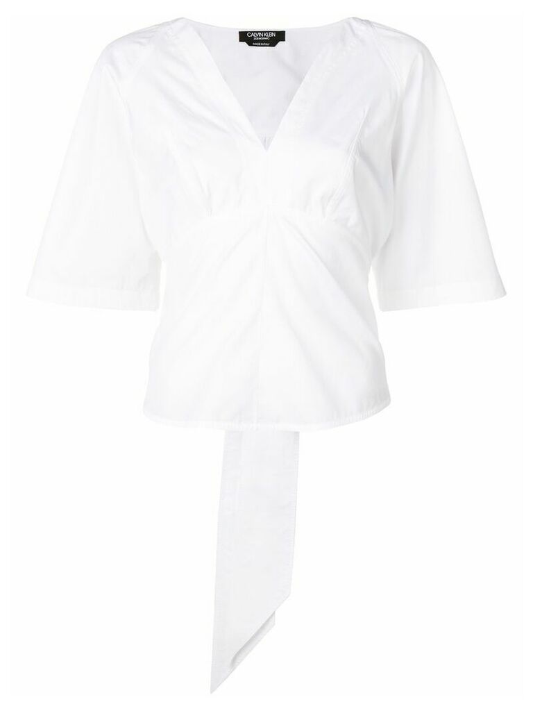 Calvin Klein 205W39nyc tied back blouse - White