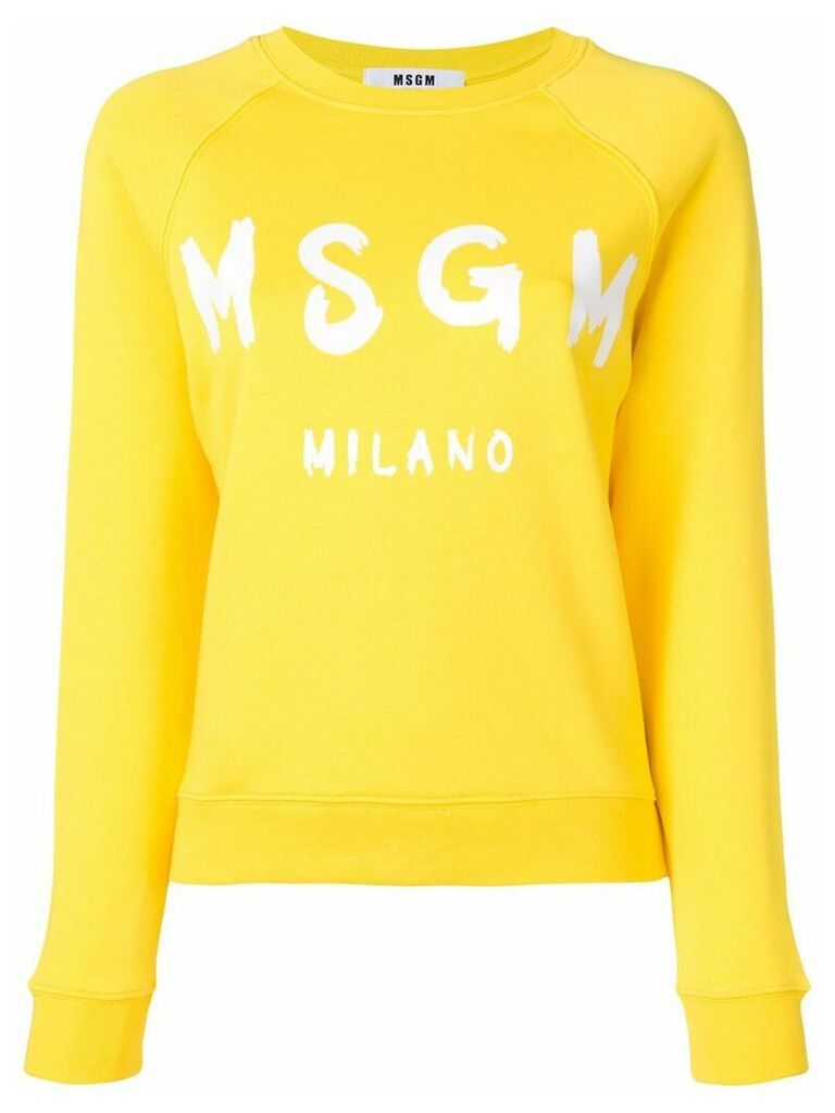 MSGM logo print sweatshirt - Yellow