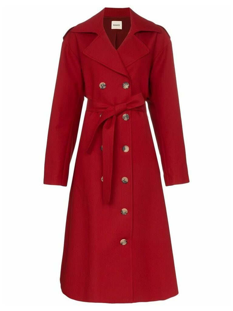 Khaite Lauren cotton trench coat - Red