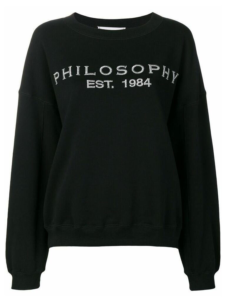 Philosophy Di Lorenzo Serafini embroidered logo sweatshirt - Black