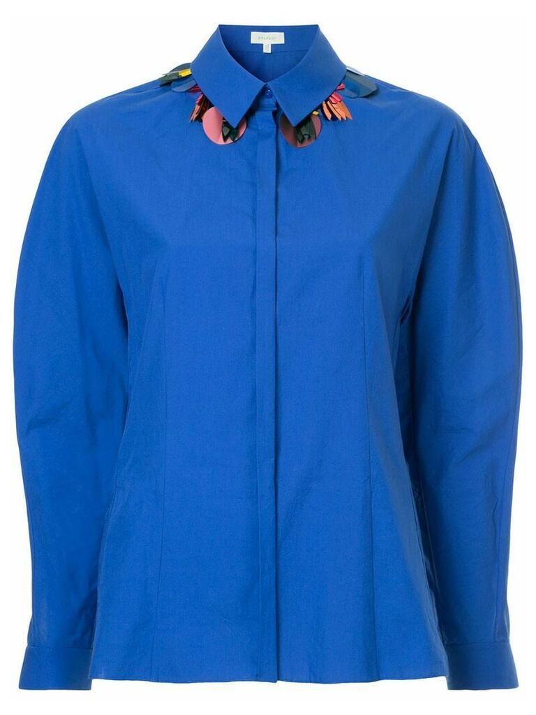 Delpozo embellished collar shirt - Blue