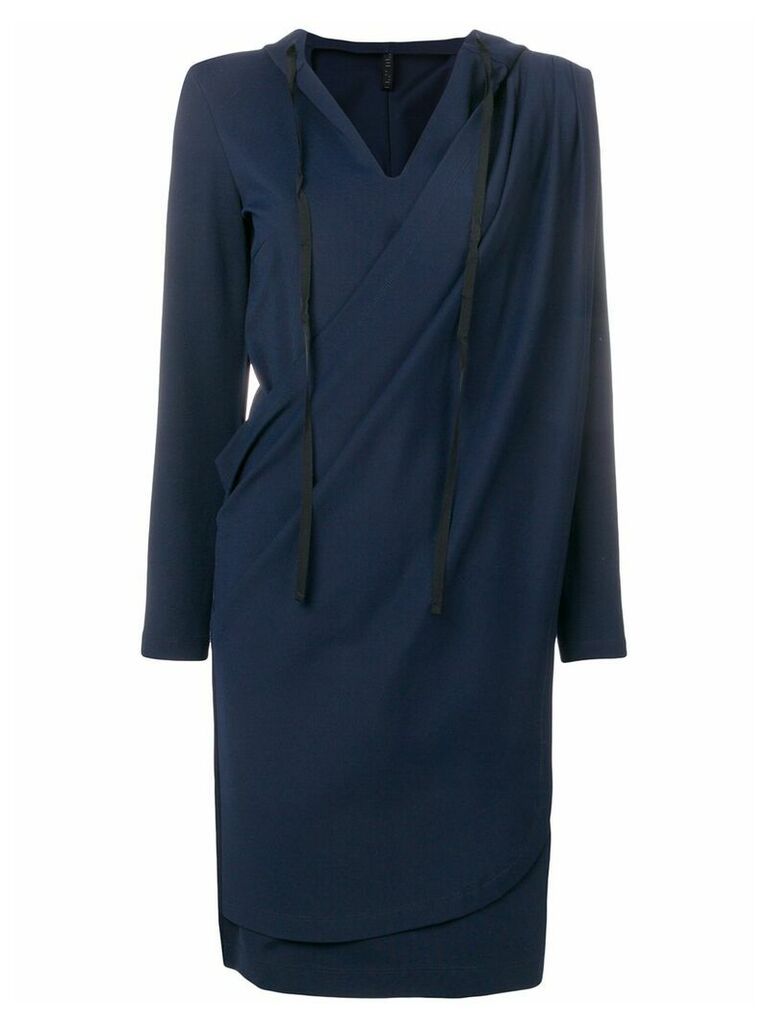 UNRAVEL PROJECT wrap hoodie dress - Blue