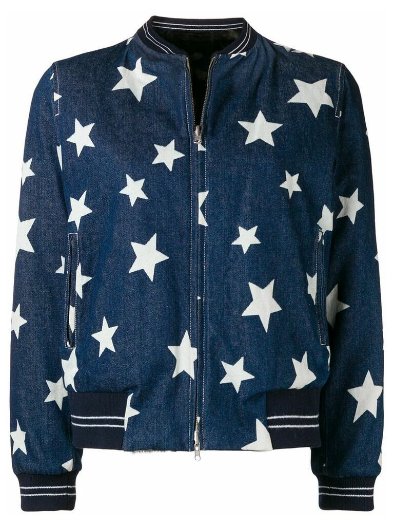 Liska star print denim jacket - Blue