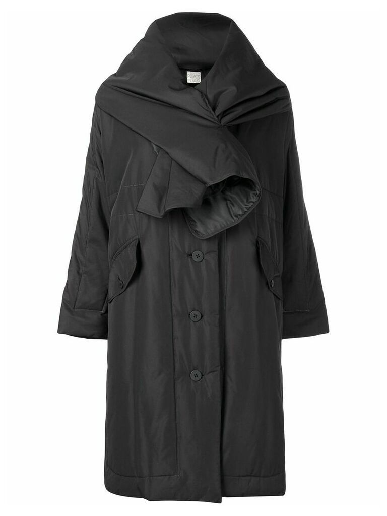 Pleats Please Issey Miyake scarf raincoat - Black