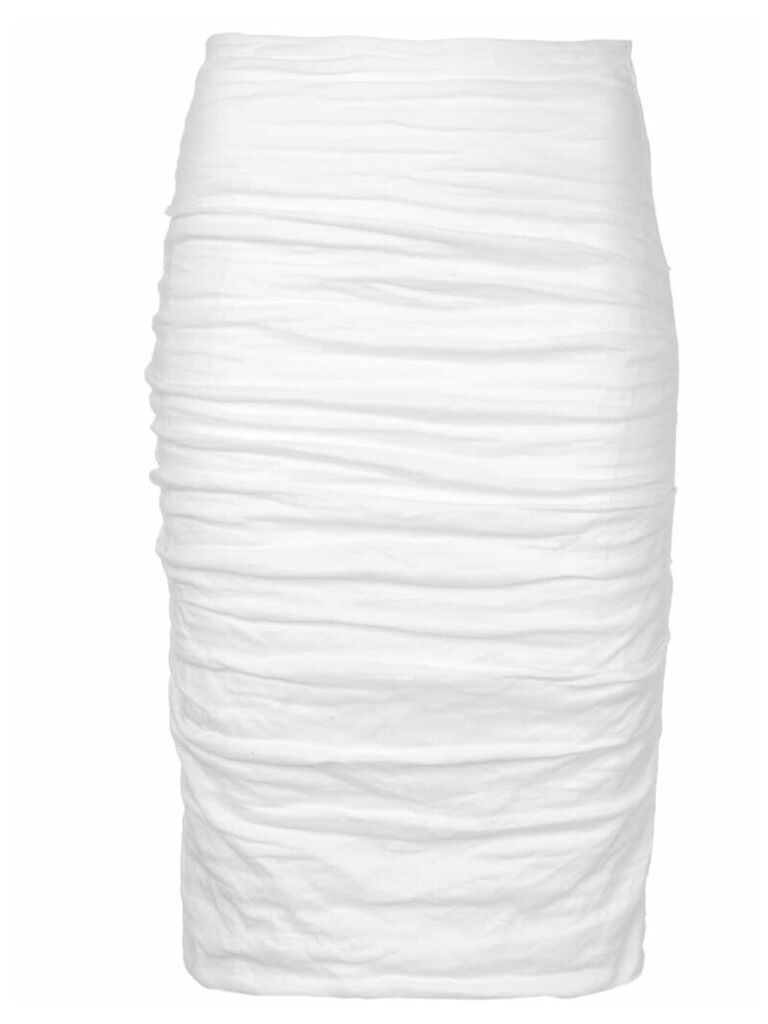 Nicole Miller Sandy ruched skirt - White