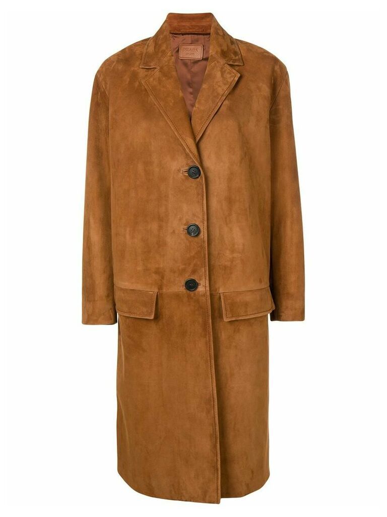 Prada longline coat - Brown