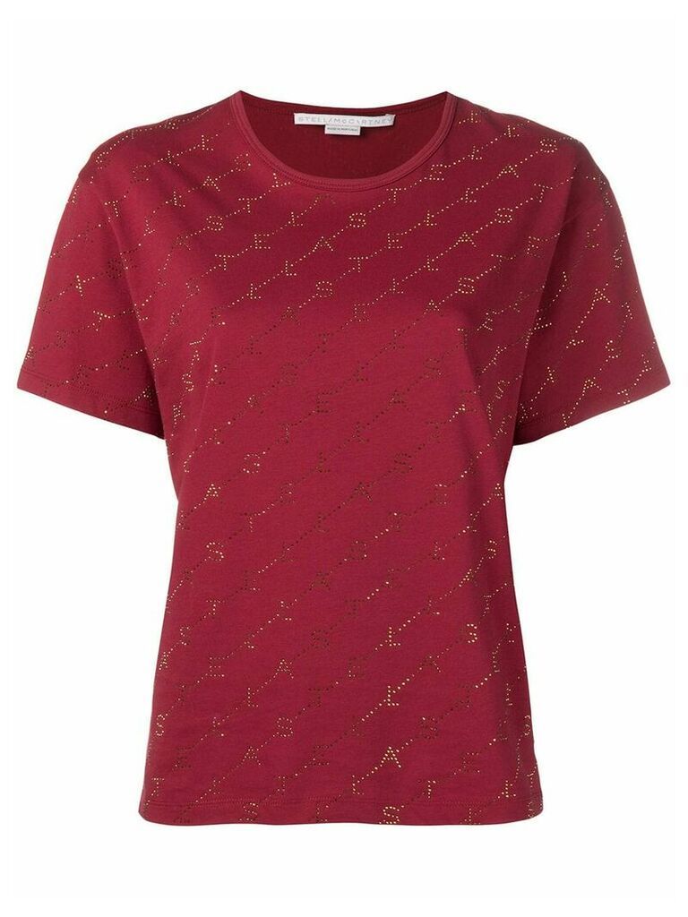 Stella McCartney embellished monogram T-shirt - Red