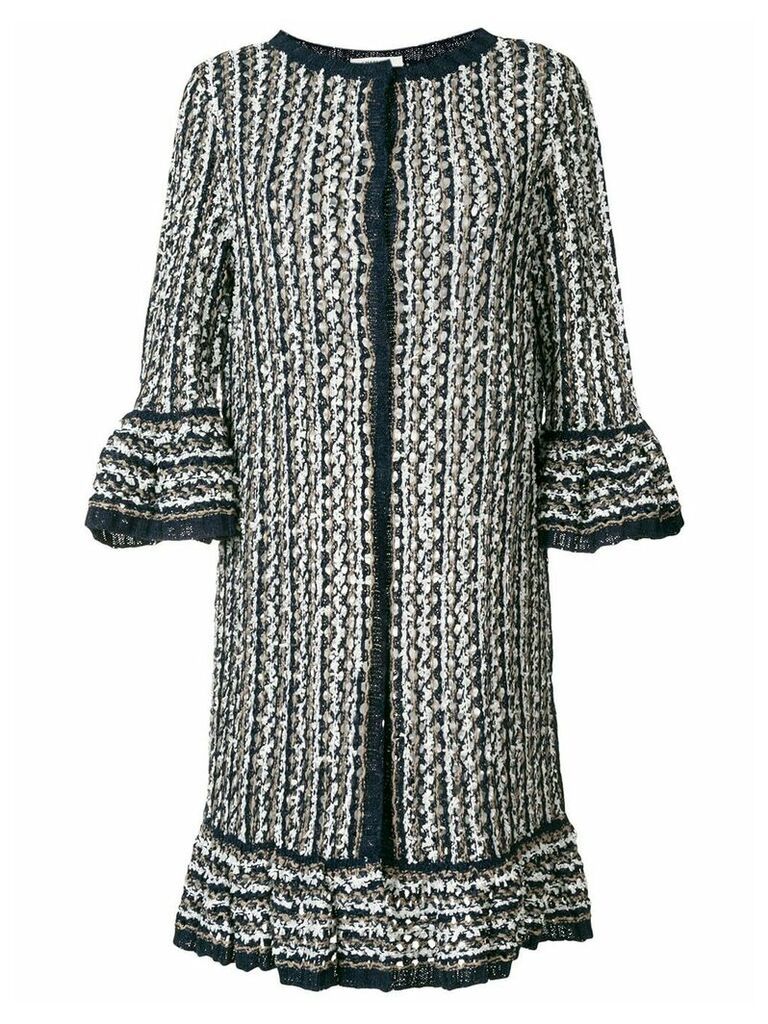 Charlott long knit coat - Blue