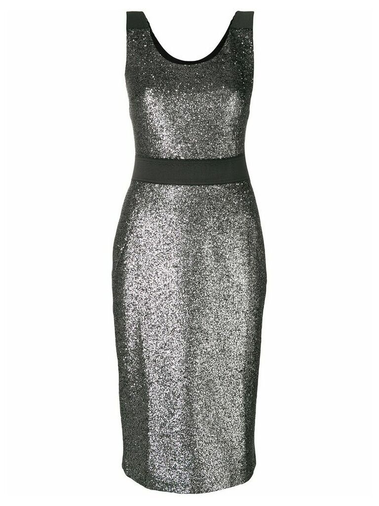 Boutique Moschino sequin embellished dress - Metallic