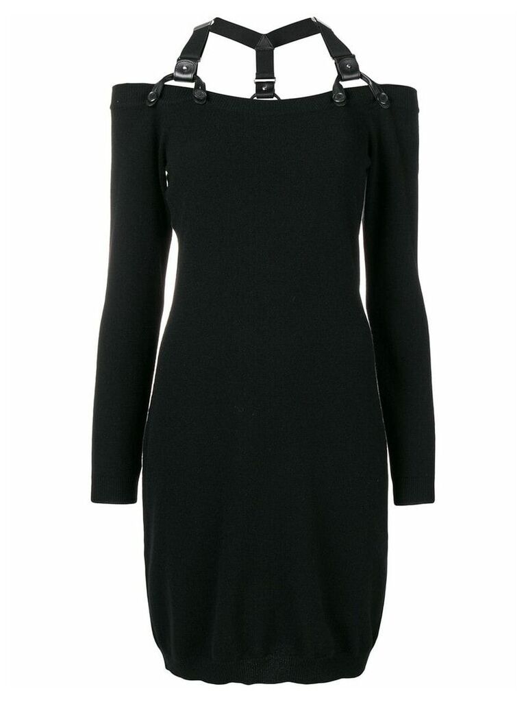Moschino shoulder strap mini dress - Black