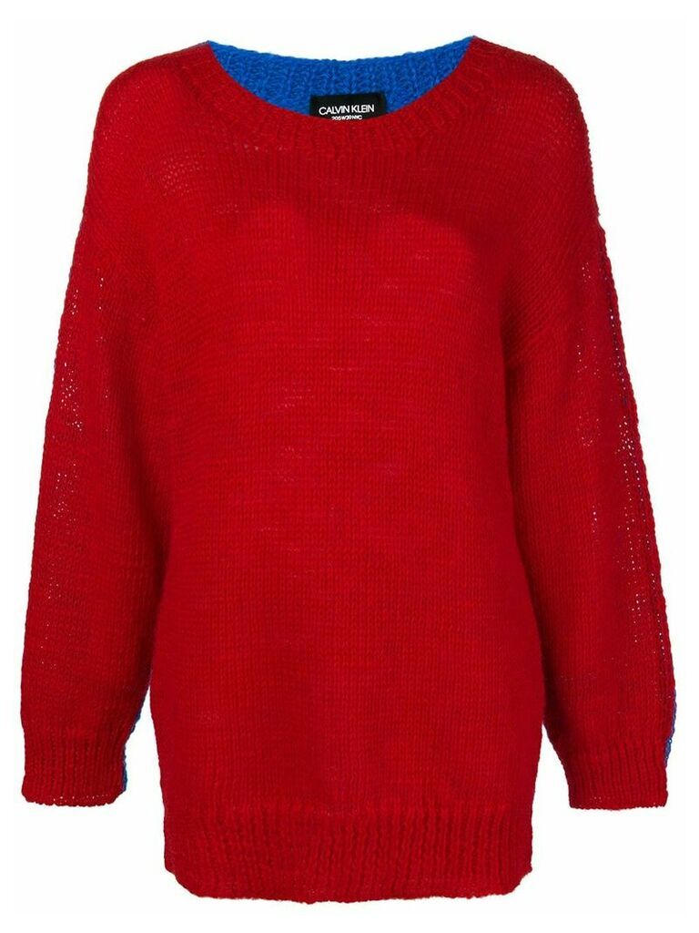 Calvin Klein 205W39nyc oversized colour-block sweater - Red