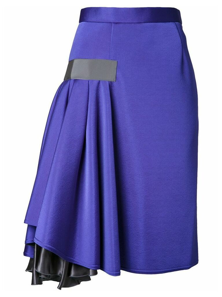 Kolor pleated panel midi skirt - Blue