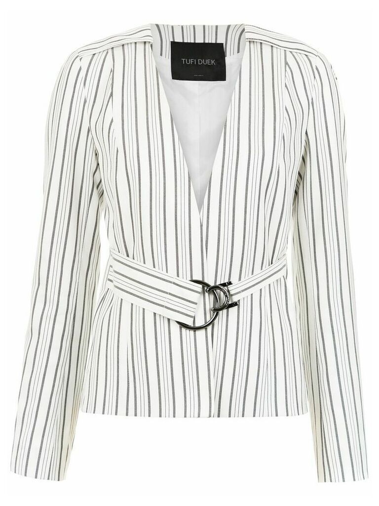 Tufi Duek striped blazer - White