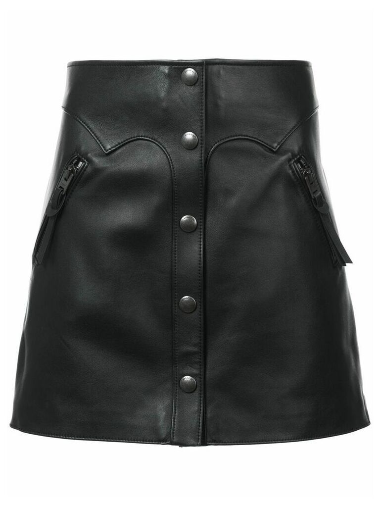 Coach high-waist leather skirt - Black