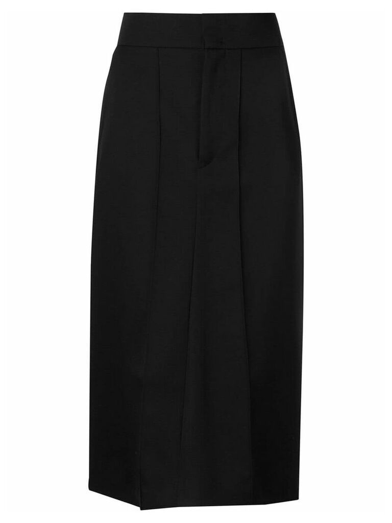 Isabel Marant pleated front midi skirt - Black