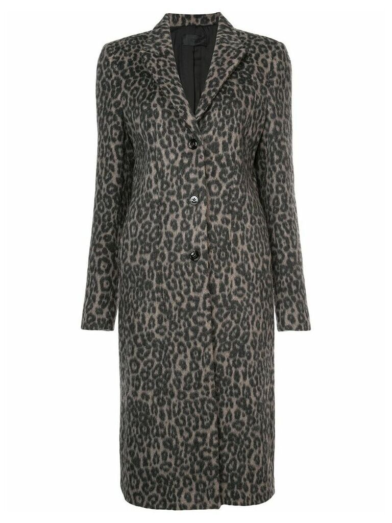 RtA leopard print coat - Black