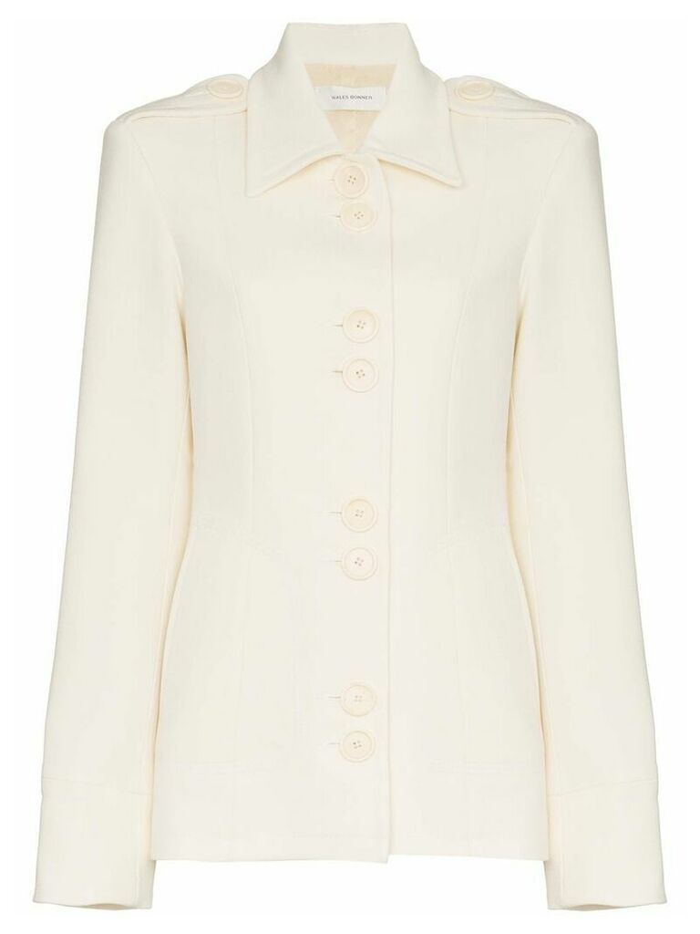 Wales Bonner single-breasted fitted jacket - White