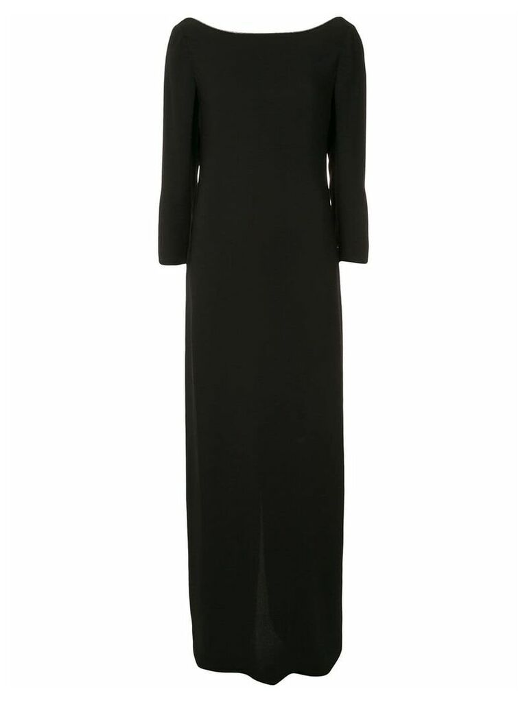 Fabiana Filippi 3/4 sleeve long dress - Black