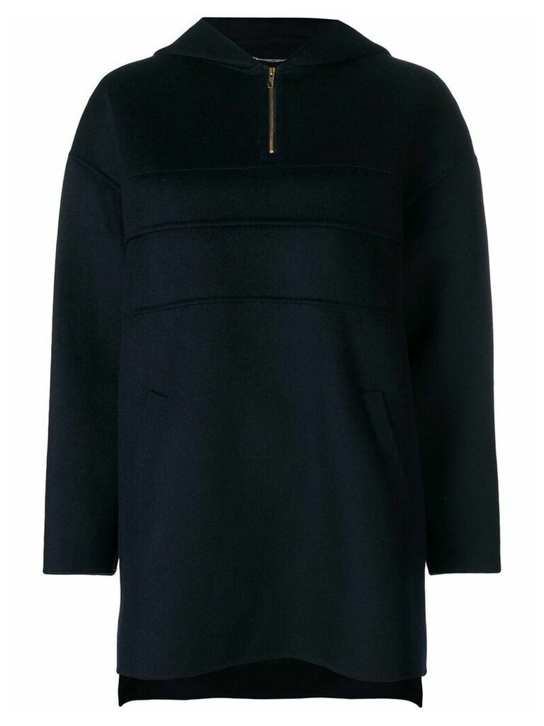 Carven zipped knit sweater - Blue