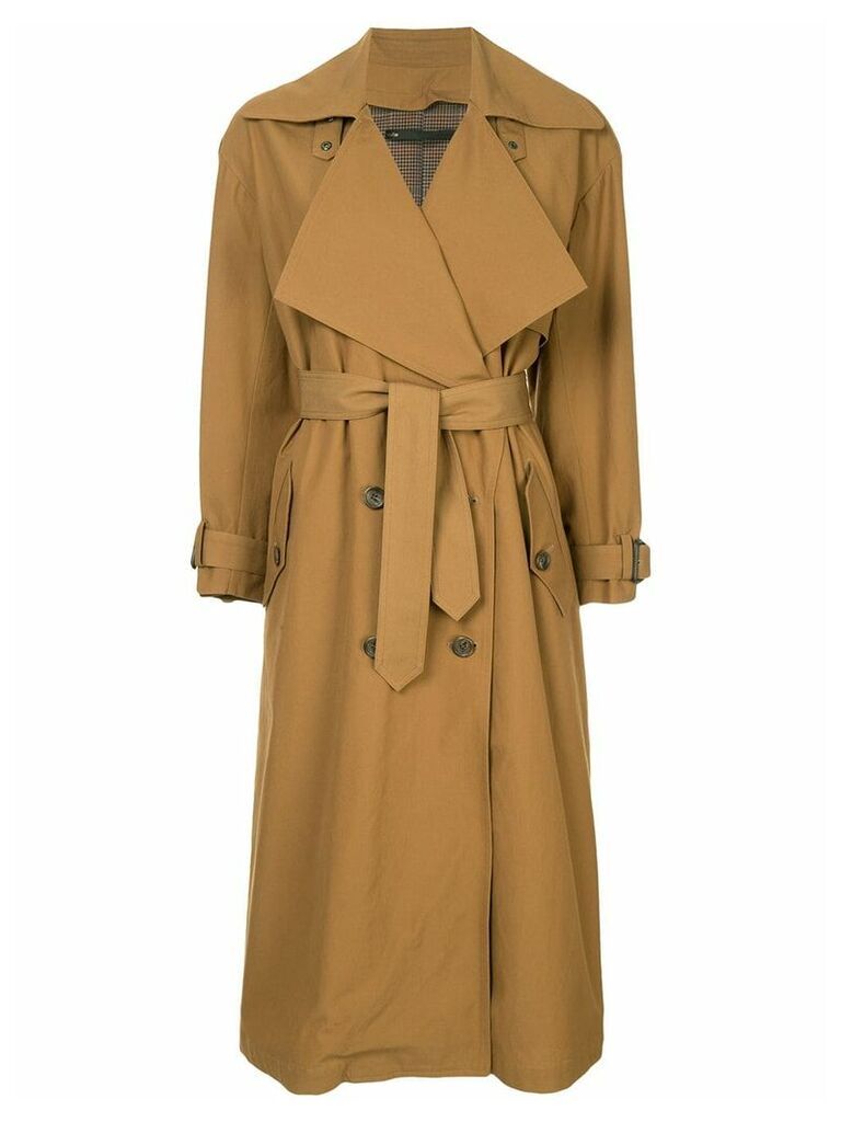 Muller Of Yoshiokubo belted trench coat - Brown