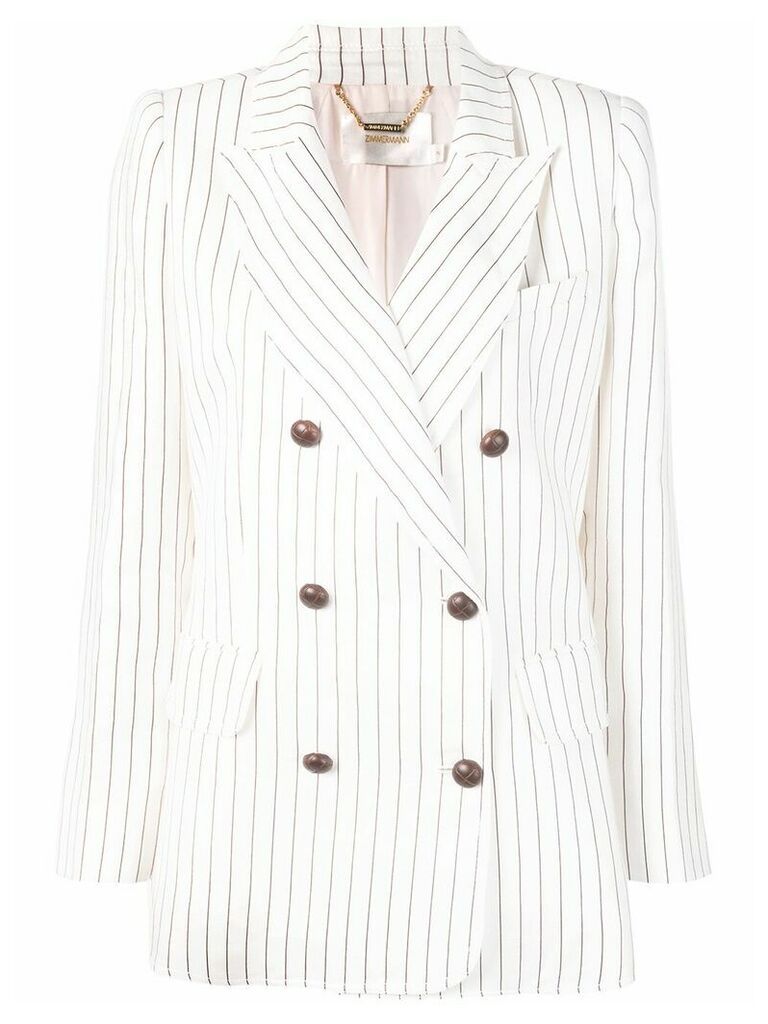 Zimmermann stripe print blazer - White