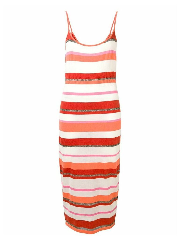 Cashmere In Love striped dress - ORANGE