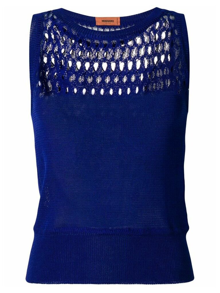 Missoni knitted tank top - Blue