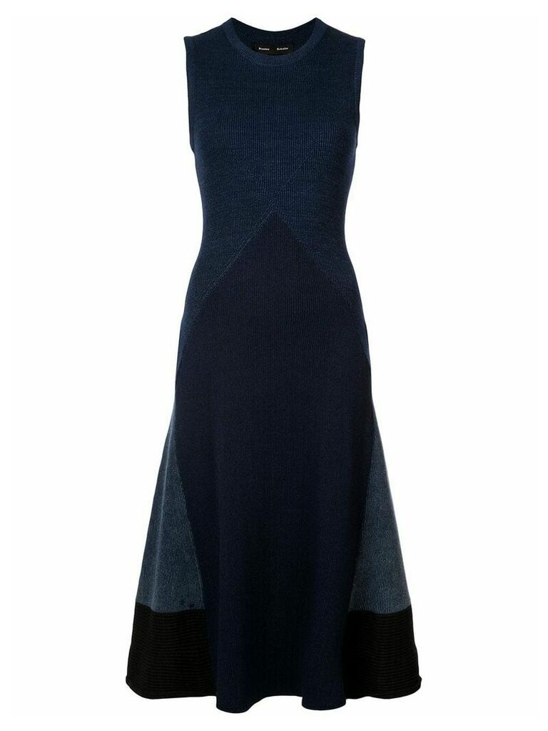 Proenza Schouler Pieced Rib Knit Dress - Blue