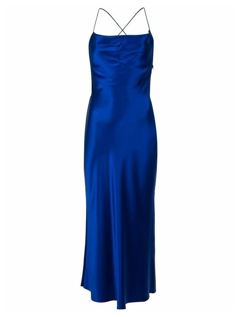 Dion Lee bias weave cowl dress - Blue