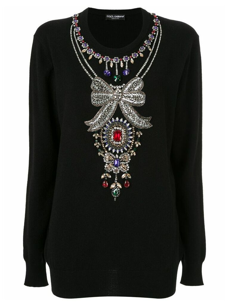 Dolce & Gabbana jewelled jumper - Black