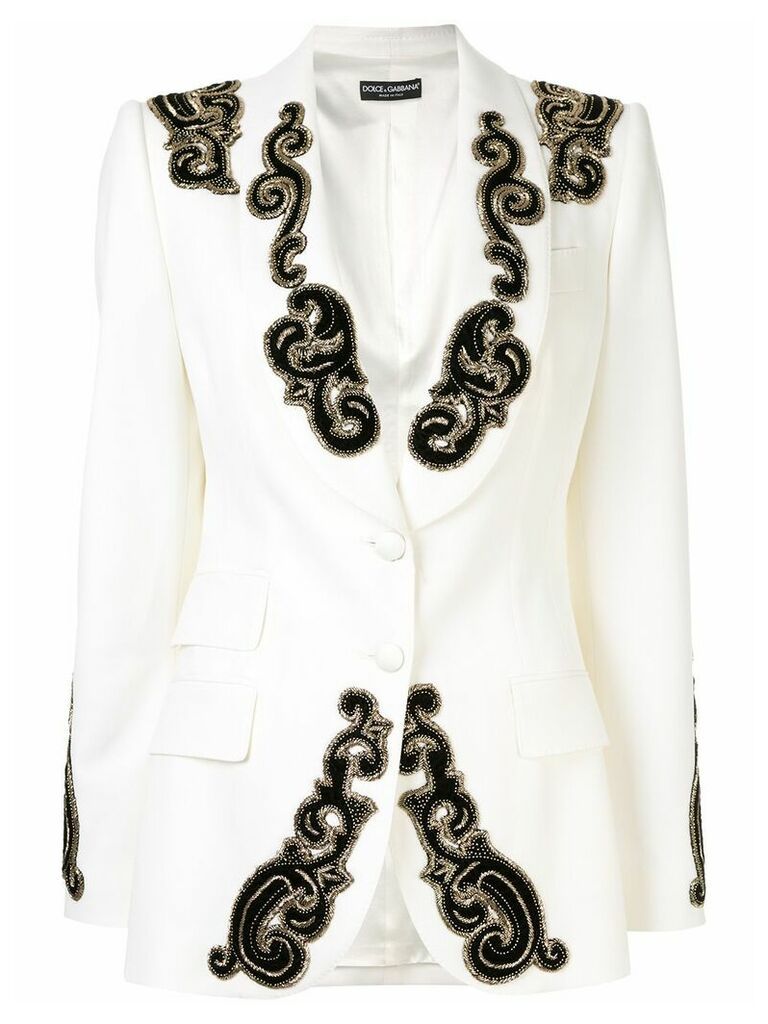 Dolce & Gabbana beaded detail blazer - White