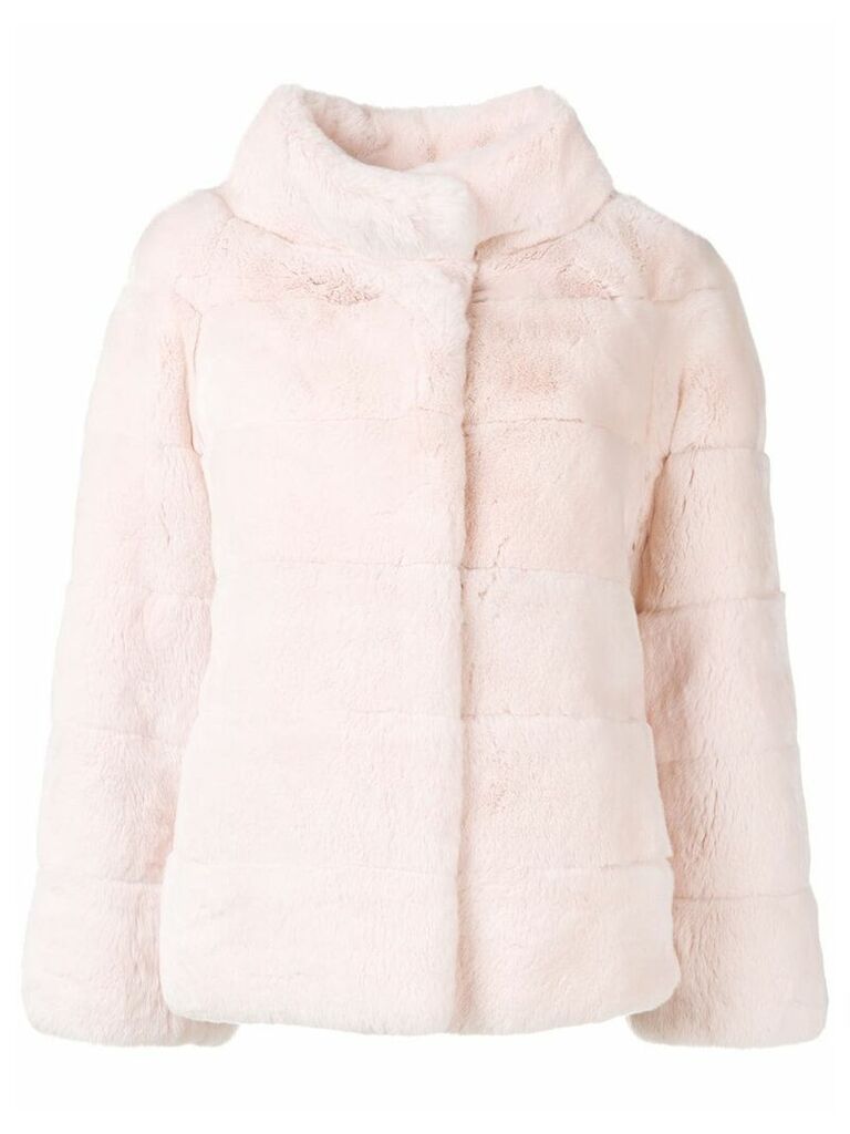 Liska belted fur coat - PINK