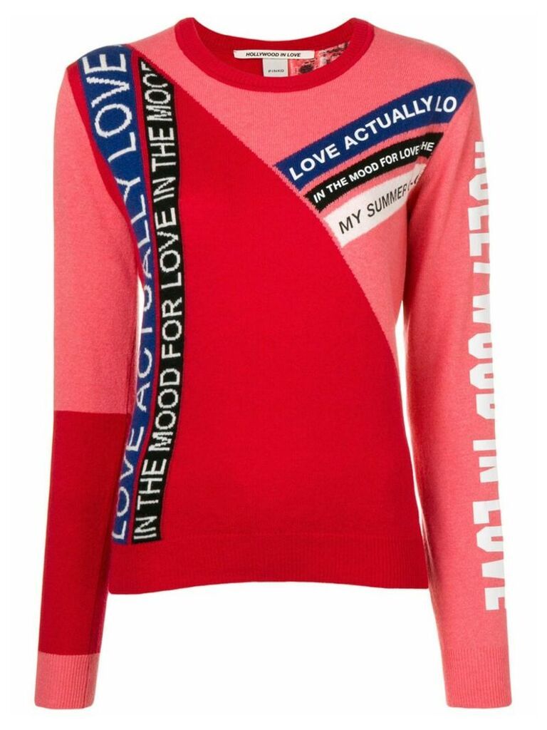Pinko contrasting panel slim-fit sweater