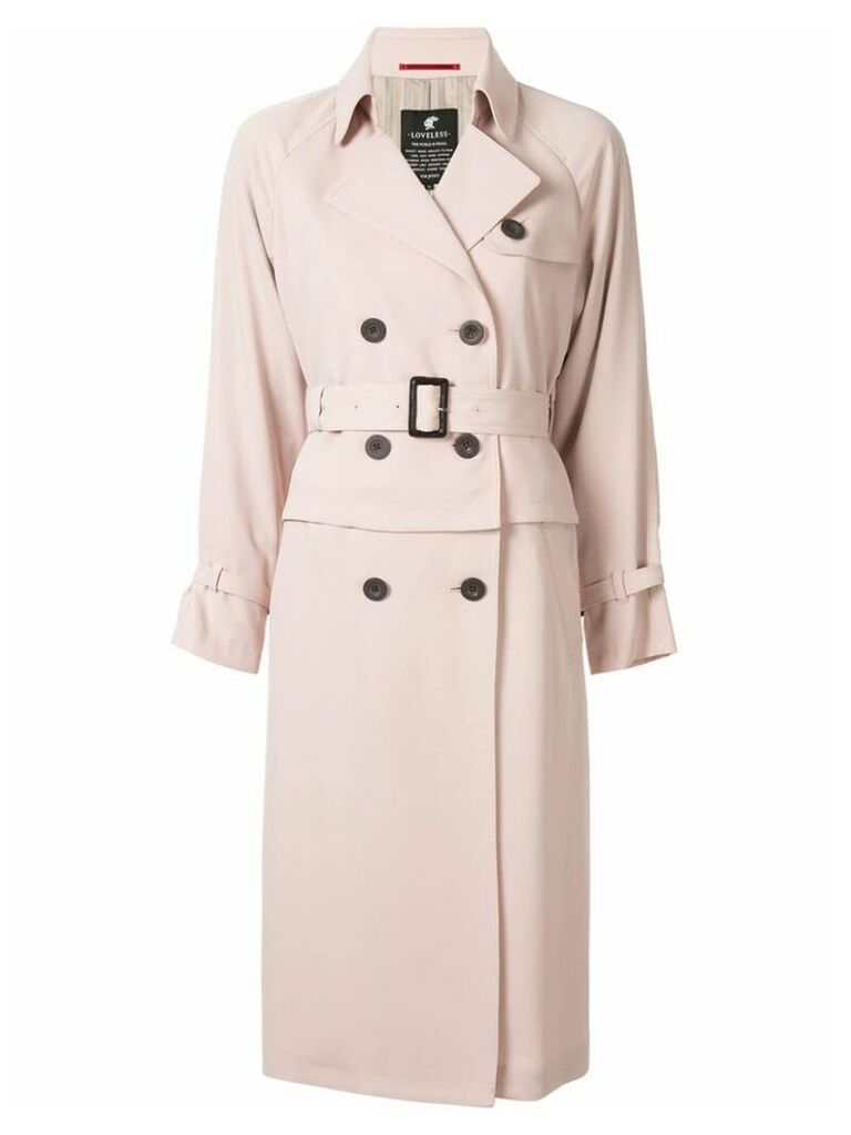Loveless pleated panel trench coat - Pink