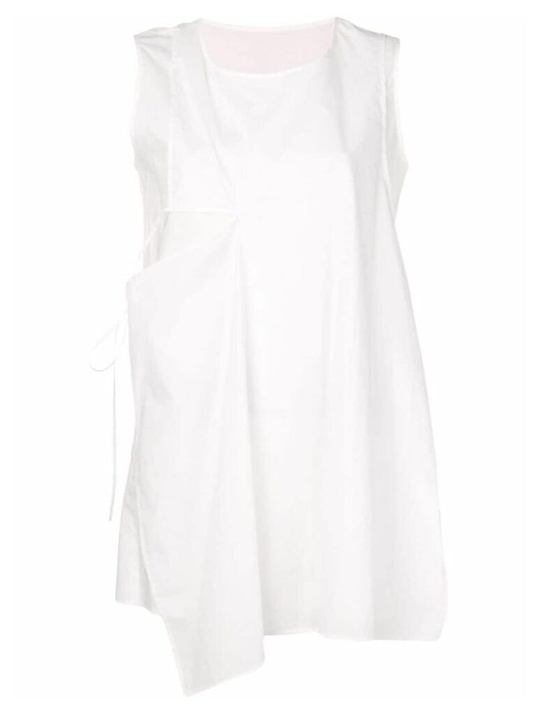 Y's structured top with layers - White