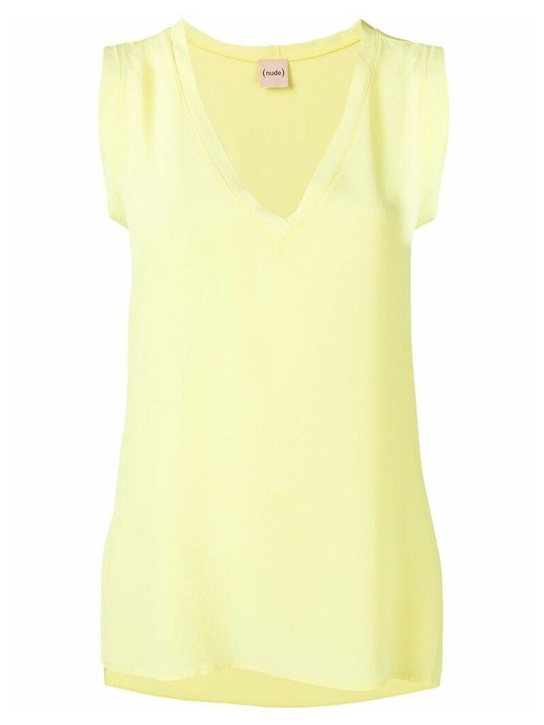 Nude relaxed-fit tank top - Yellow