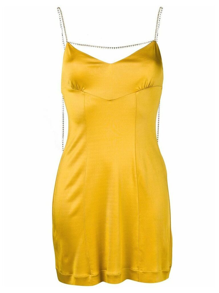 Alexa Chung embellished slip dress - Yellow