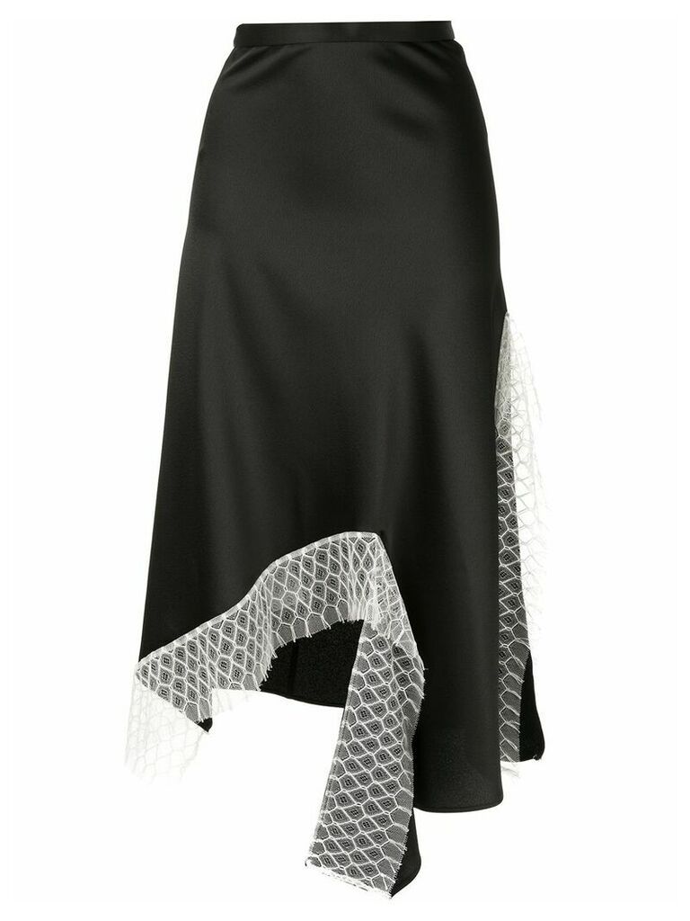 Christopher Esber lattice lace dual split skirt - Black