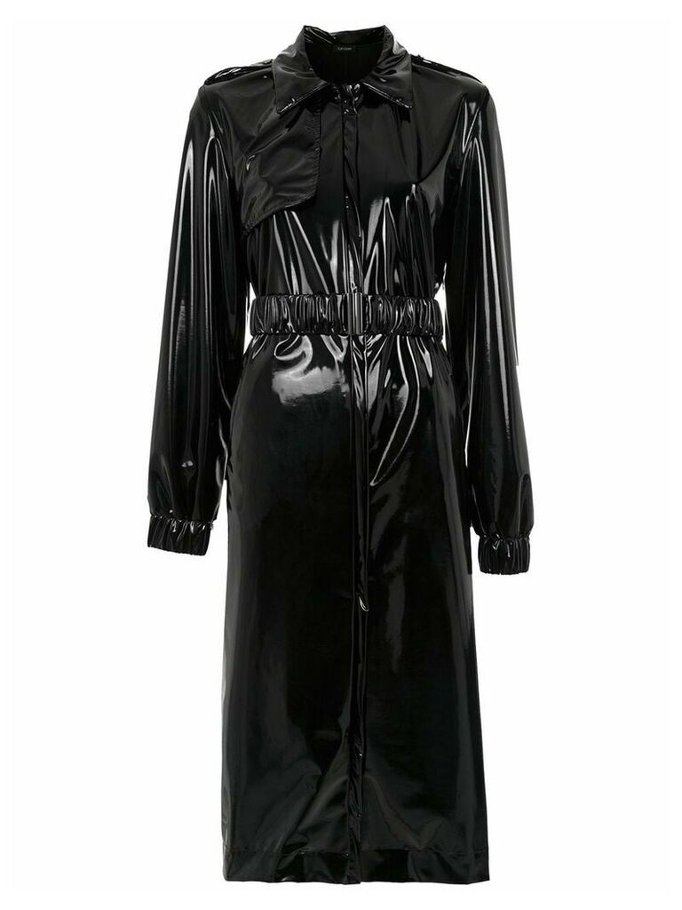 Tufi Duek vynil oversized coat - Black