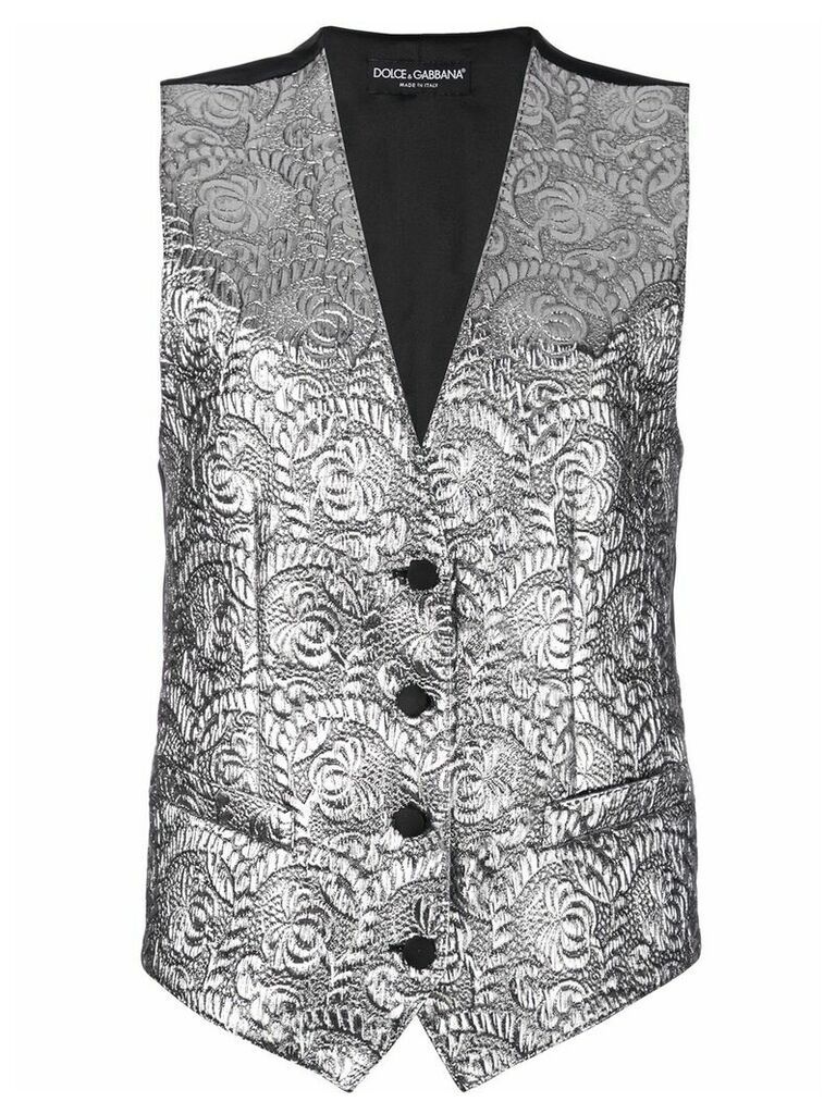 Dolce & Gabbana baroque waistcoat - SILVER
