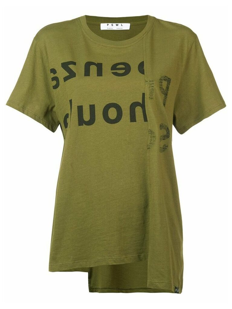 Proenza Schouler Split Logo T-Shirt - Green