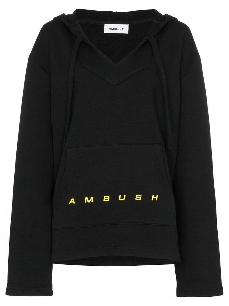 Ambush logo print oversized hoodie - Black