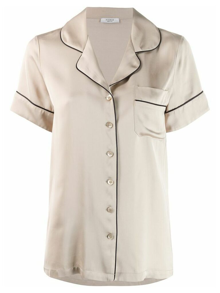 Peserico button pyjama shirt - NEUTRALS